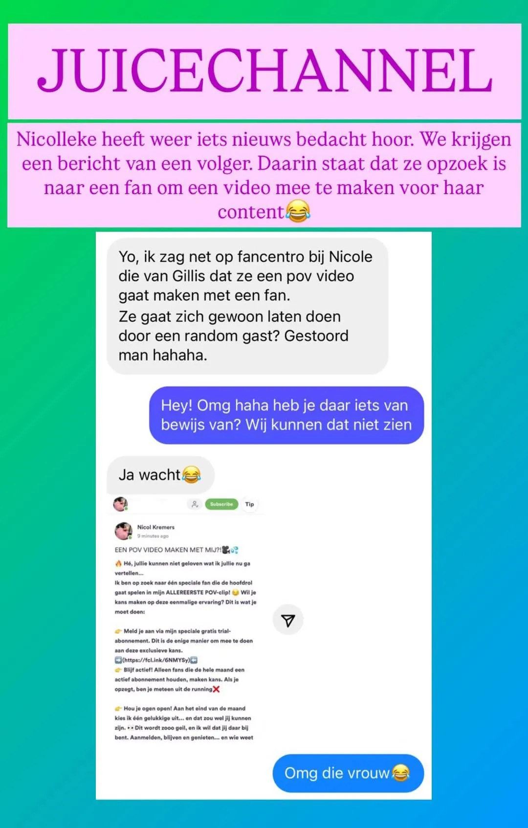 WTF: Een fan krijgt de kans om eerste POV-natuurvideo met Nicol Kremers te maken