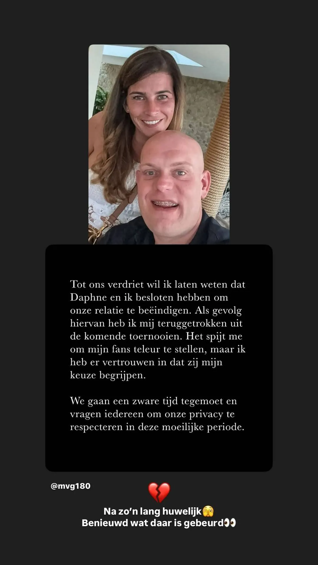Michael van Gerwen neemt pauze van darten: andere man zou bullseye hebben gegooid in vrouw Daphne