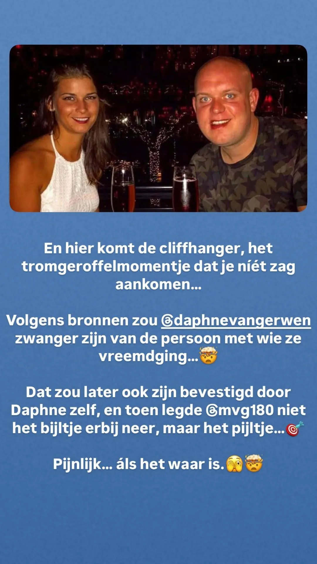 Michael van Gerwen neemt pauze van darten: andere man zou bullseye hebben gegooid in vrouw Daphne