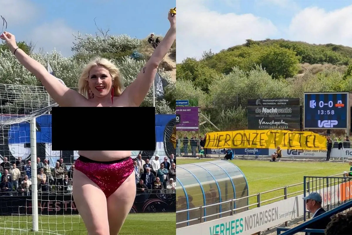 thumb vk internetsensatie irisqueen laat als streaker haar vriendinnen zien tijdens quick boys tegen rijnsburgse boys