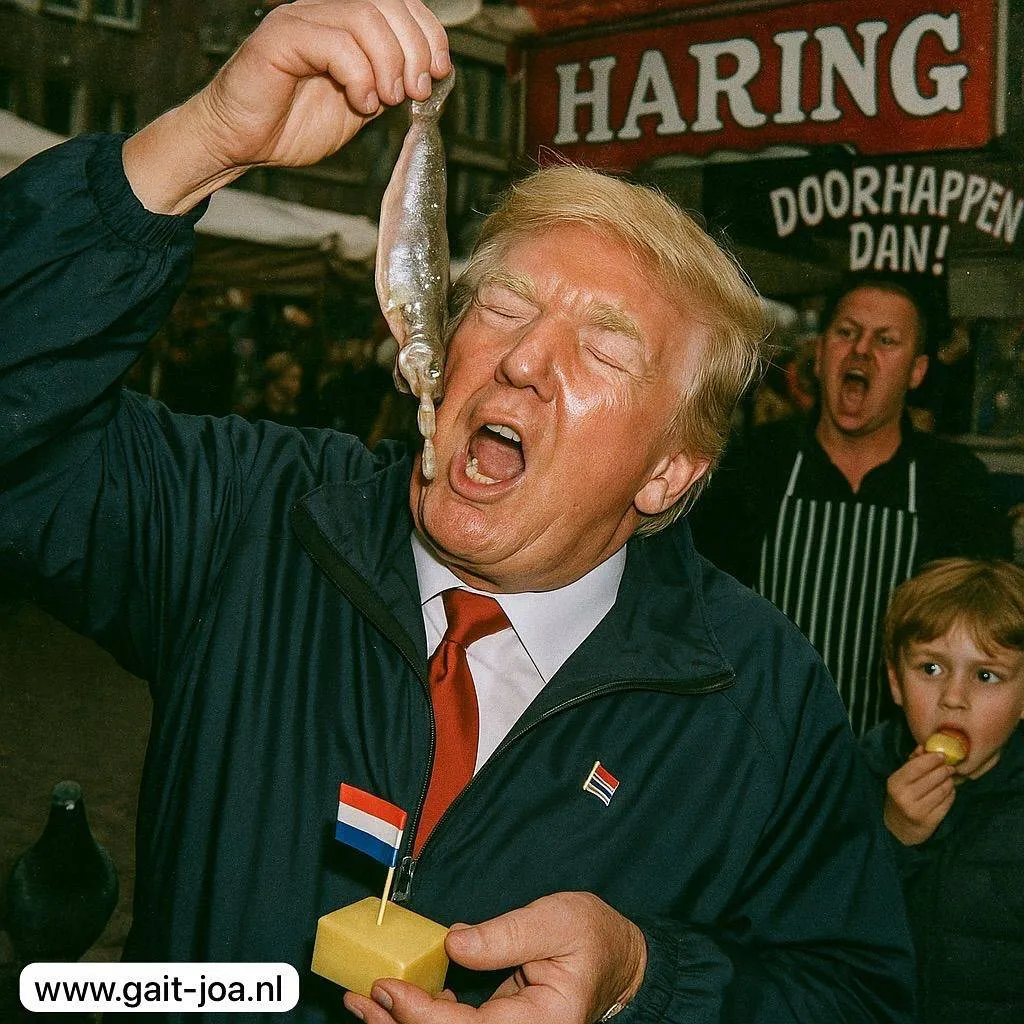Het internet gaat helemaal los dat Donald Trump in Nederland is: de leukste plaatjes