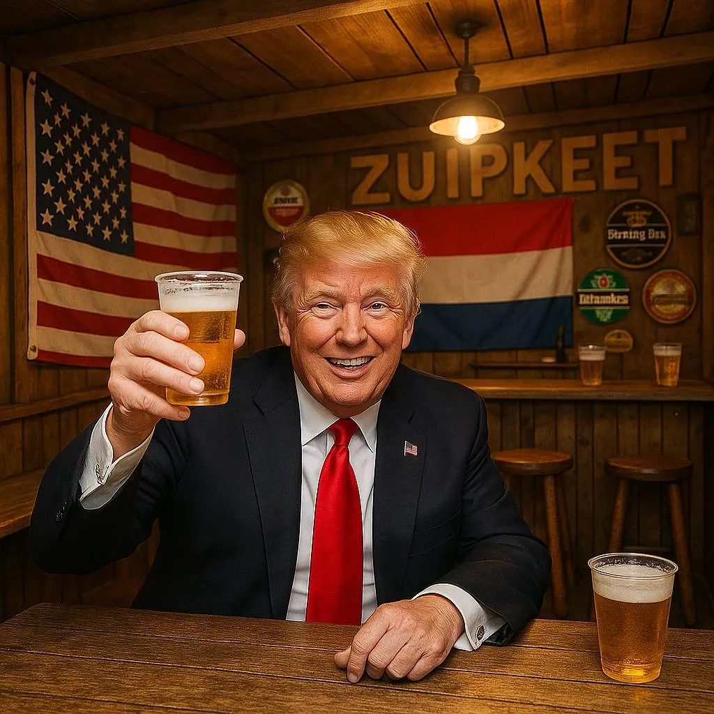 Het internet gaat helemaal los dat Donald Trump in Nederland is: de leukste plaatjes