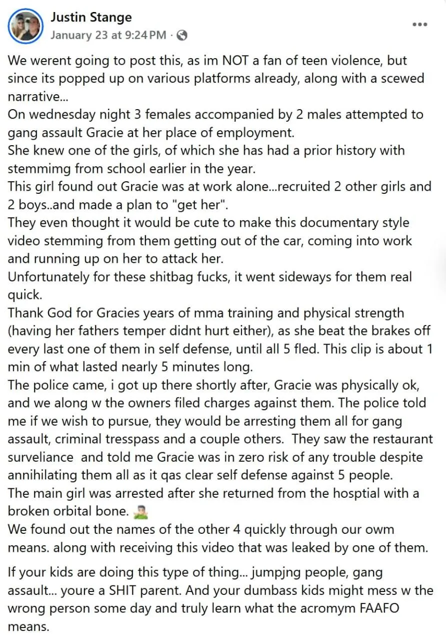 FAFO: Drie tegen één loopt anders: meisje probeert 16-jarige op werk te jumpen en wordt keihard gerag-dolled