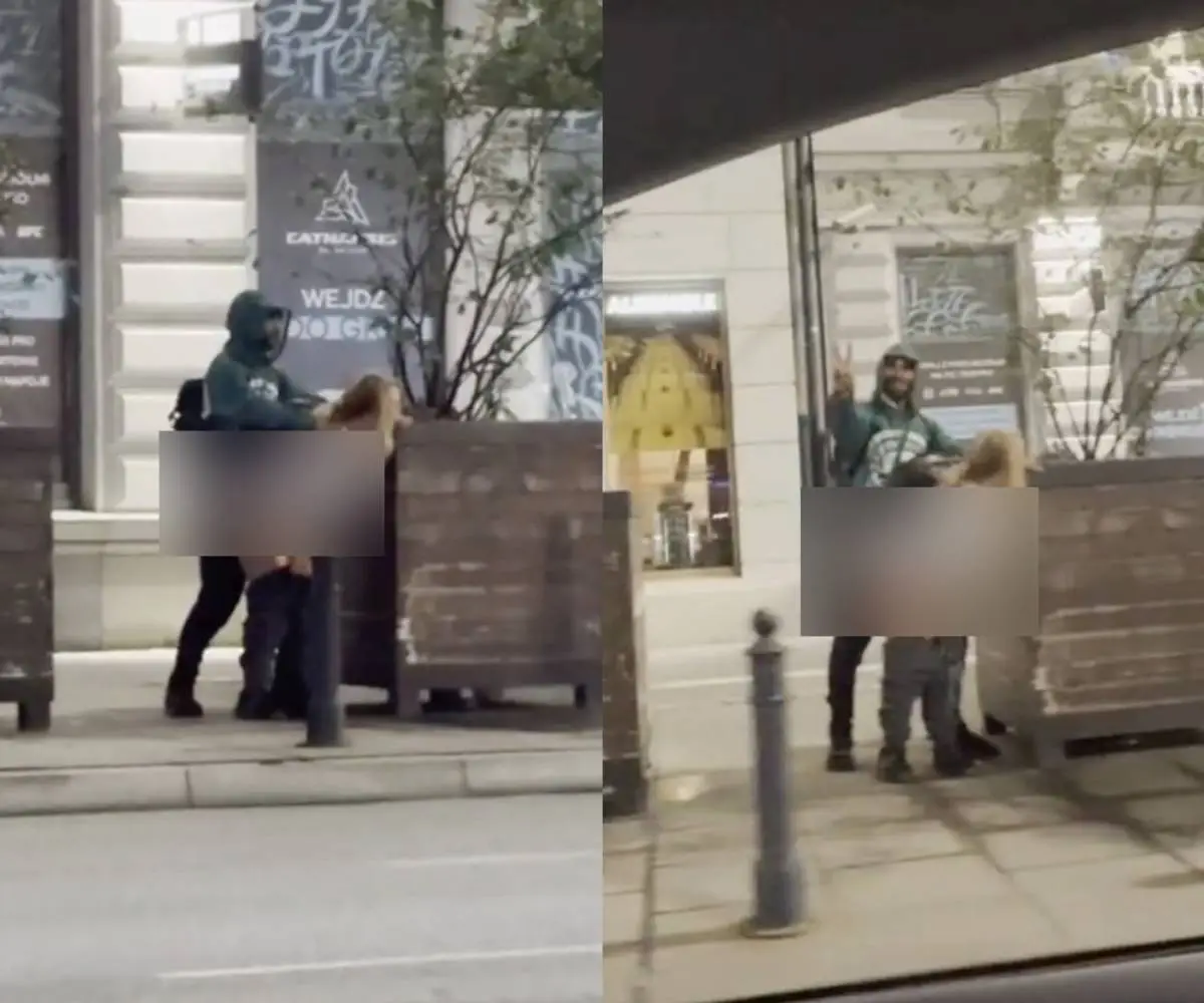 Stelletje gaat midden op straat all-in bij station Warschau en politie zoekt nu de hoofdrolspelers