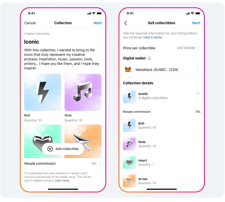 Instagram lanceert NFT's in app