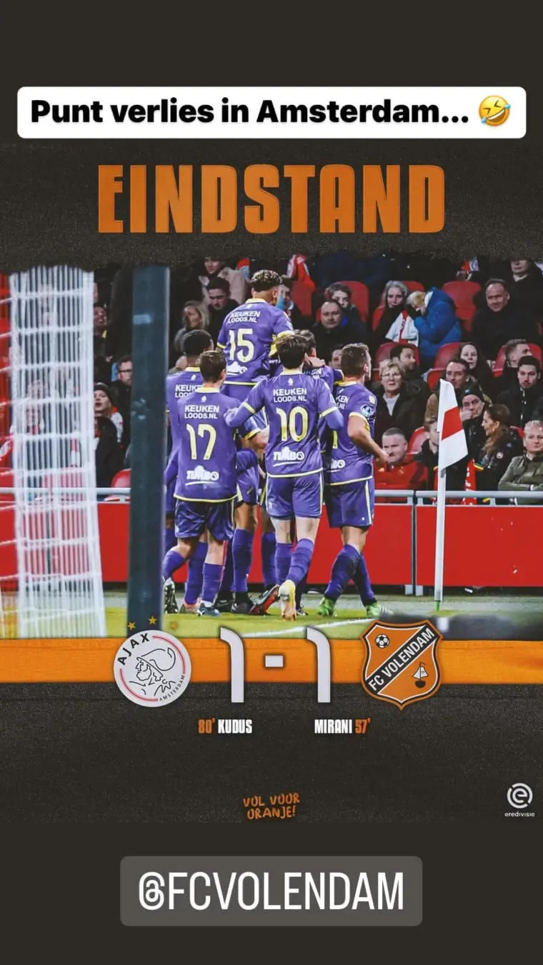 Rondom Ajax: Kudus verkozen tot King of the Match van Excelsior - Ajax
