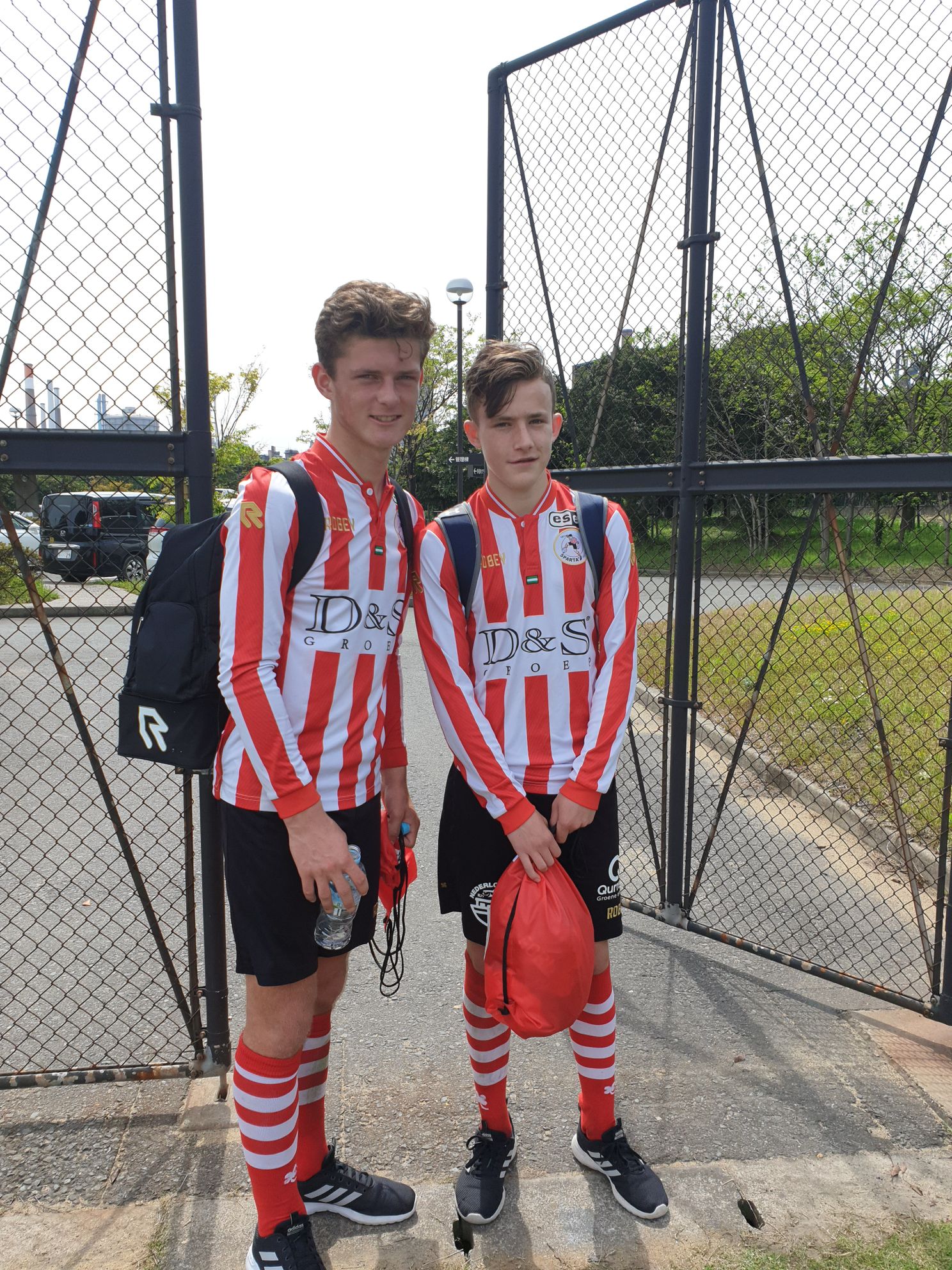 Olivier (links) in zijn eerste en enige seizoen als speler van Sparta Rotterdam.