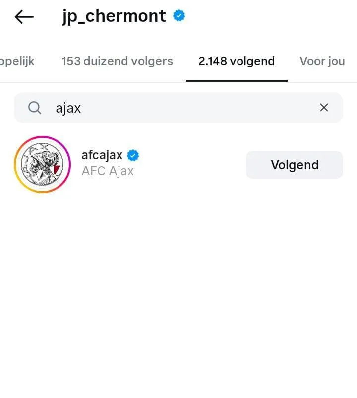 Ajax Showtime JP Chermont Instagram