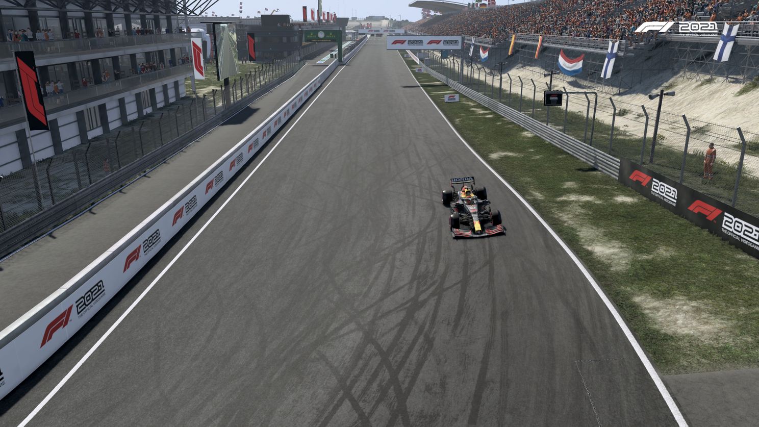 De remzone van bocht 1, de Tarzanbocht.