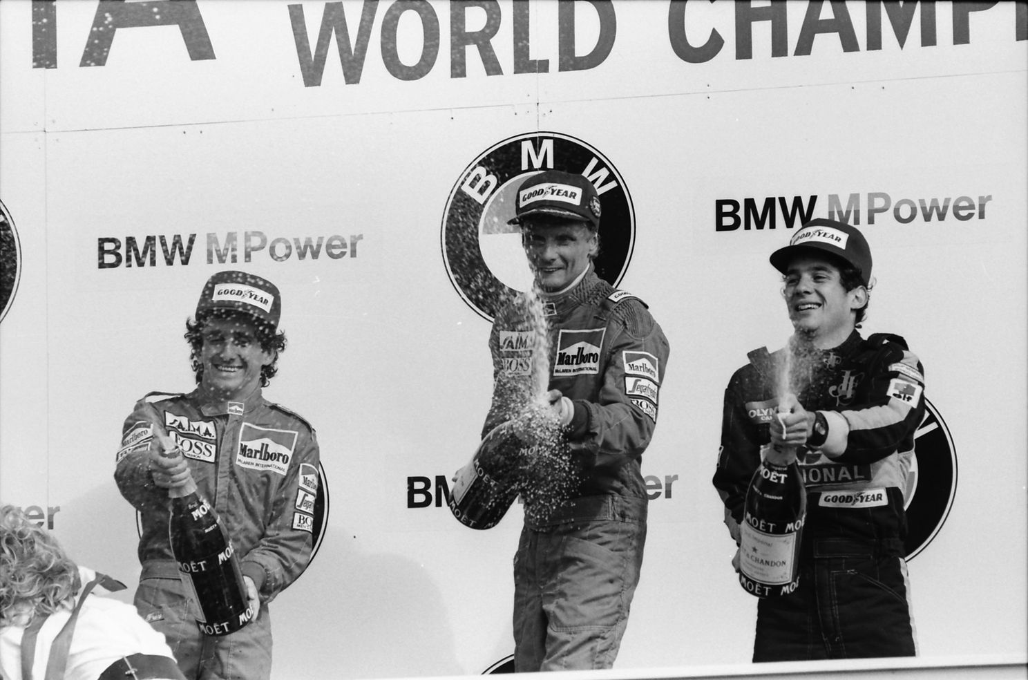 het podium na de laatste formule 1 race in zandvoort met prost lauda en senna nl hlmnha 1478 25453 k 22