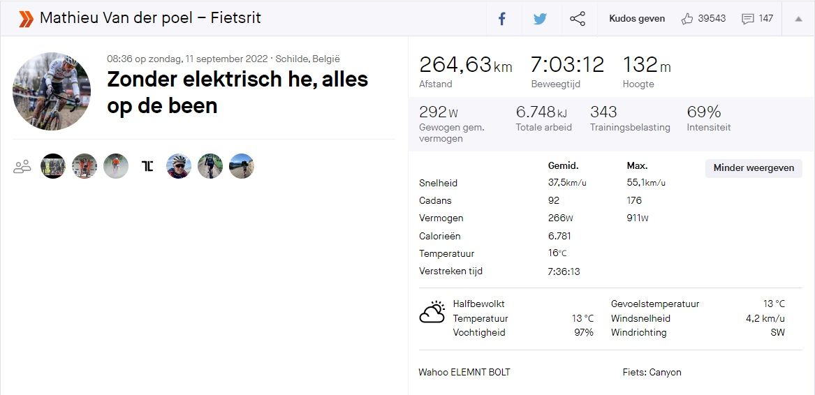 Gespot op Strava: Hoe hebben Van der Poel en Van Aert zich voorbereid op WK-wegwedstrijd?