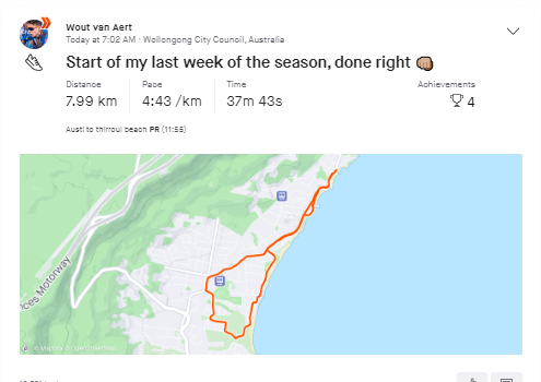 Van der Poel zegt 'hallo Australië', Van Aert begint laatste seizoensweek goed en Evenepoel fietst lactaat eruit