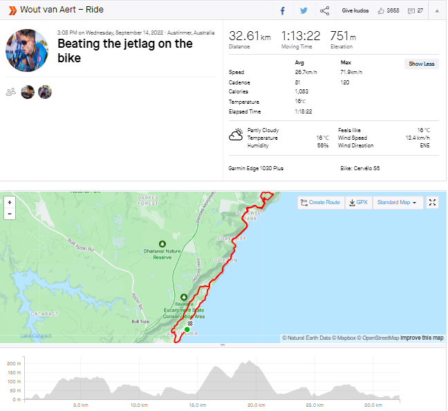 WK-toppers in Australië: Evenepoel en Van Aert vechten ieder op eigen manier tegen jetlag, Uber voor Pogacar