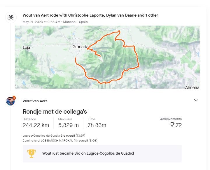 Ondertussen in het peloton | Tadej Pogacar krijgt via Instagram lachers op zijn hand met Borat-imitatie