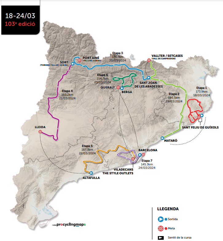 Pogacar, Yates, Kuss en Uijtdebroeks opgelet: Ronde van Catalonië pakt uit met drie loodzware bergritten