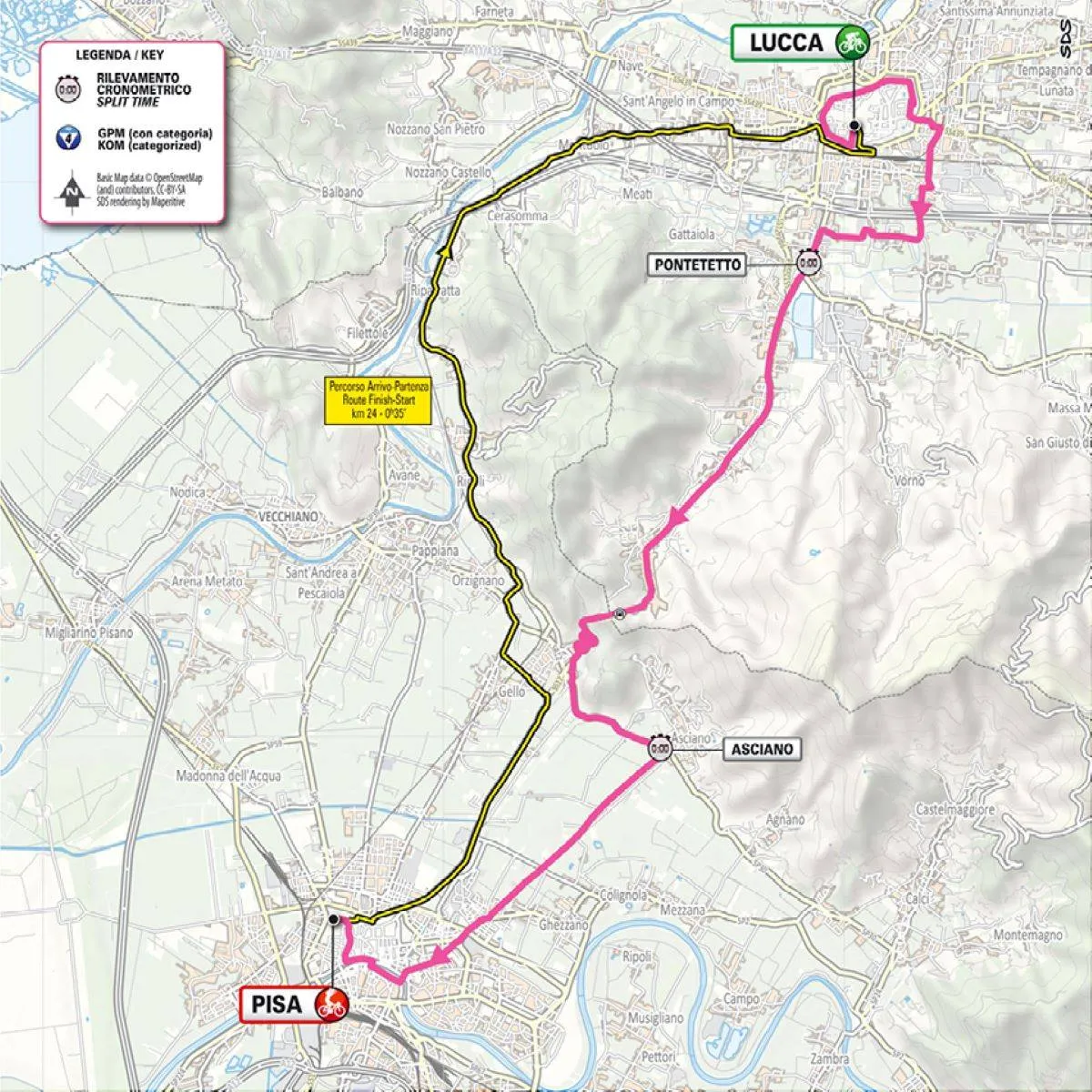 Favorieten en starttijden tijdrit etappe 10 Giro d'Italia 2025 | Van Lucca naar Pisa, maar gaat iedereen met gelijke wapens strijden?