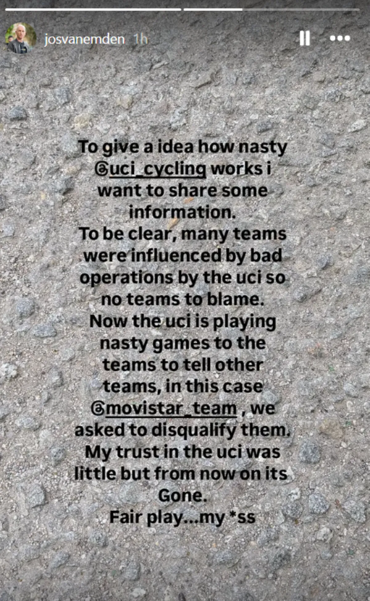 'Mijn geloof in hen is totaal weg'; Visma | Lease a Bike-ploegleider Jos van Emden beticht UCI van vieze spelletjes