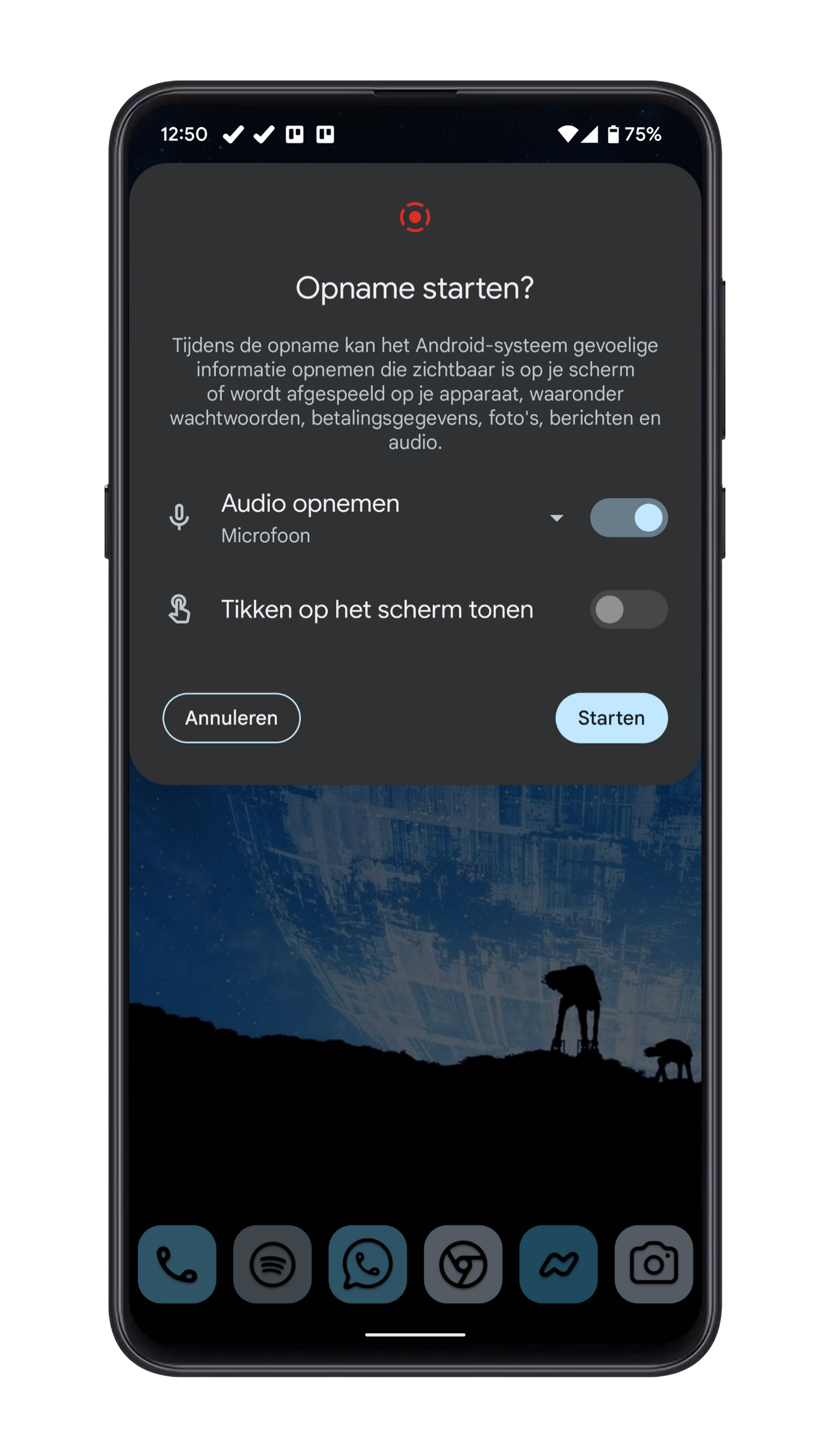 screen record phone calls with audio