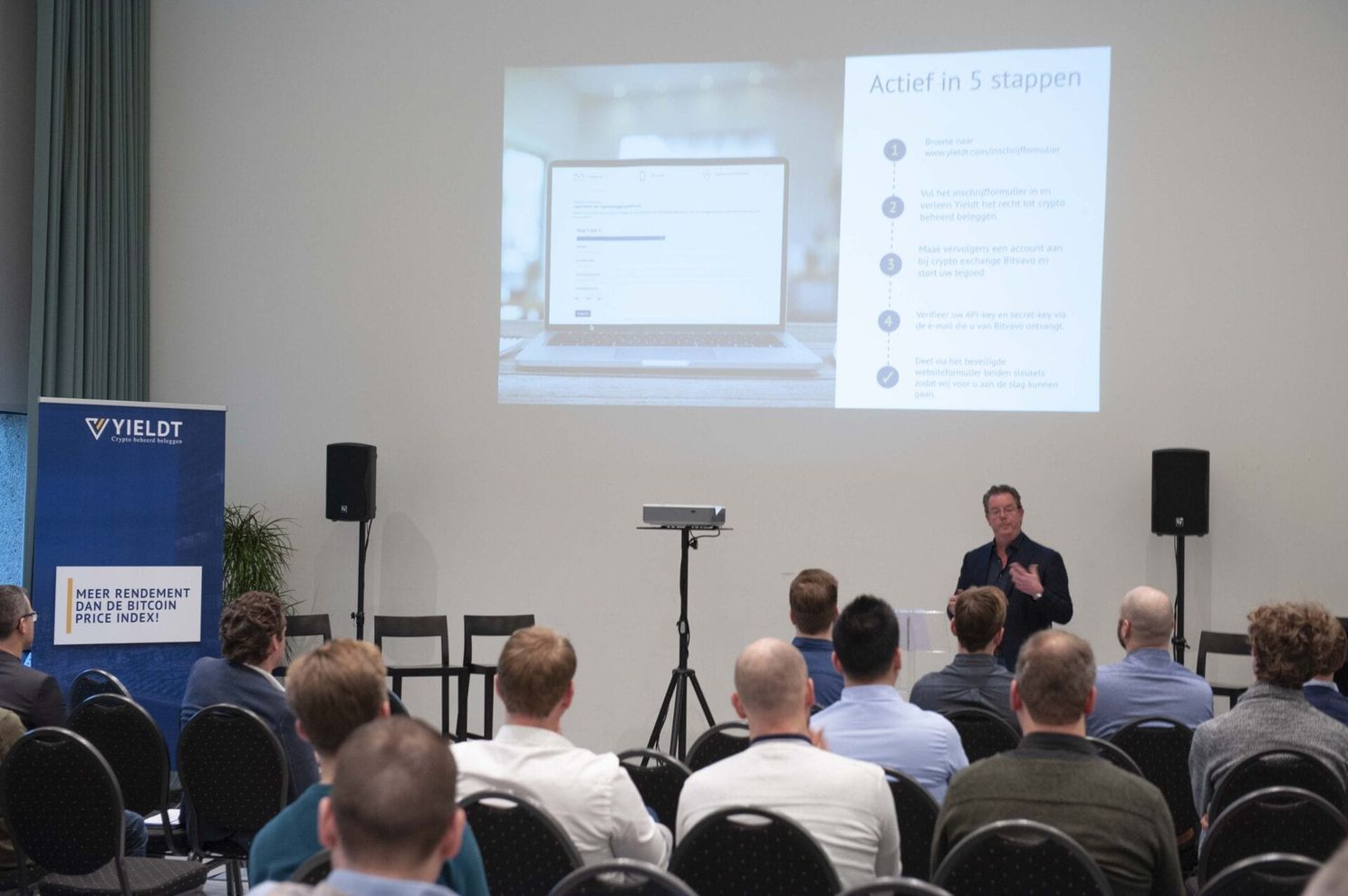 Kennismakingssessie cryptobelegger Yieldt in Rotterdam