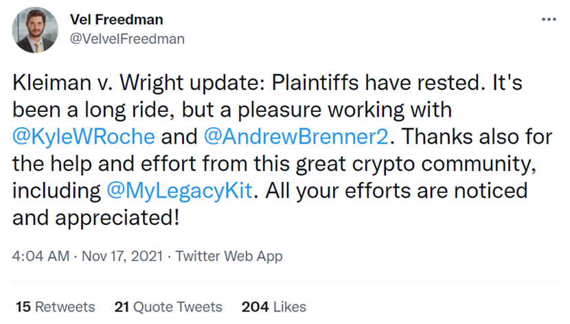 Blog Arthur van Pelt: Craig Wright leidt zwaar verlies in rechtszaak
