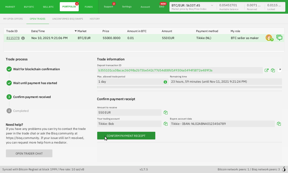 Bitcoin kopen met een Tikkie? Het kan nu bij Bisq