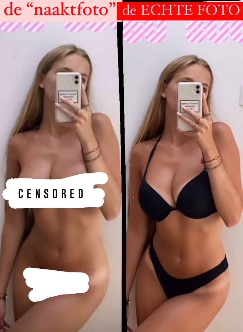 Fake naaktfoto van Lies Zhara zo goed geshopt dat Lies ook geen verschil ziet
