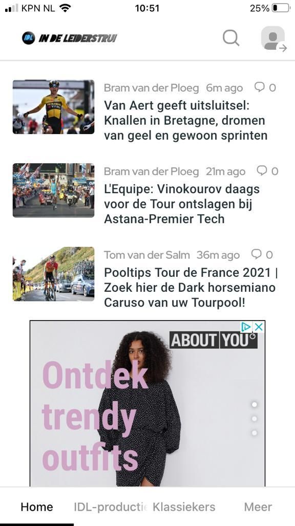Mis niets van deel twee van de Tour de France met de gloednieuwe In de Leiderstrui-app!