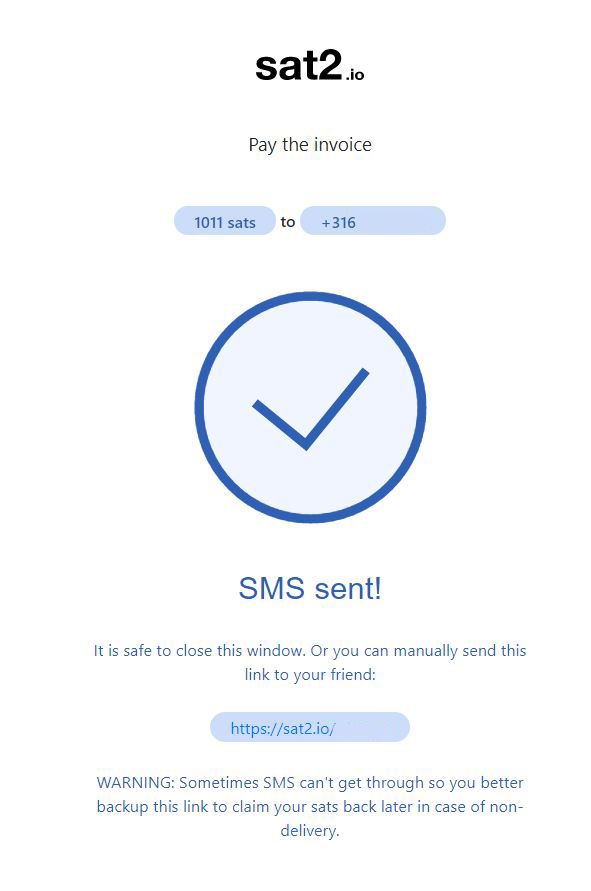 Bitcoin weggeven via SMS: stuur 'sats' naar iemands telefoonnummer