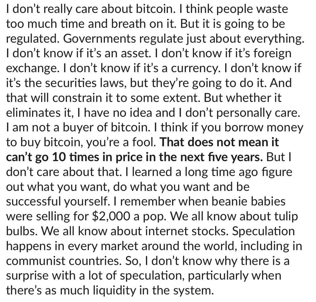 CEO JP Morgan gelooft niet in Bitcoin, maar denkt dat prijs nog wel naar $400.000 kan