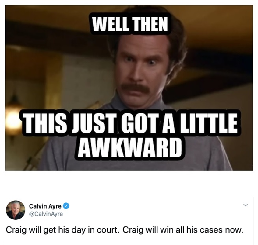 Blog: Craig Wright moet 43 miljoen rente betalen en verliest zwaar van bitcoin developers