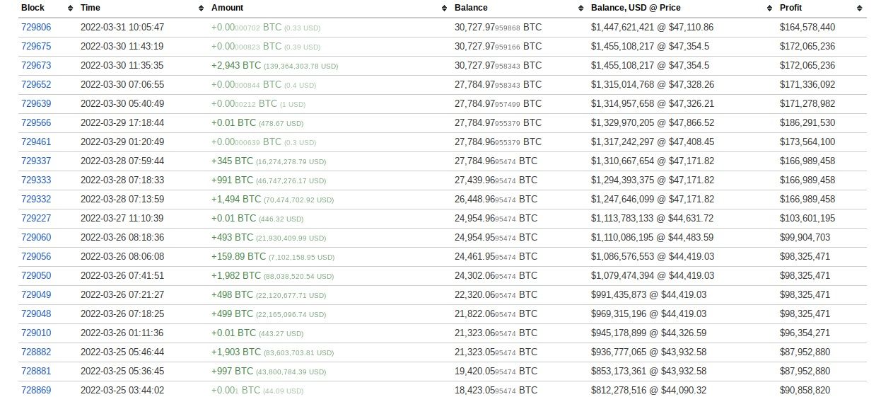 Terra maakt $165 miljoen winst met bitcoinaankopen