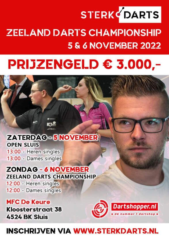 Open Sluis/Zeeland Darts Championship 2022 verzet naar november