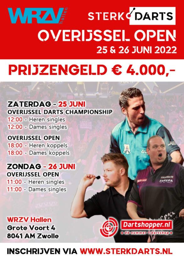 Dit weekend Overijssel Open 2022 met € 4.000, prijzengeld