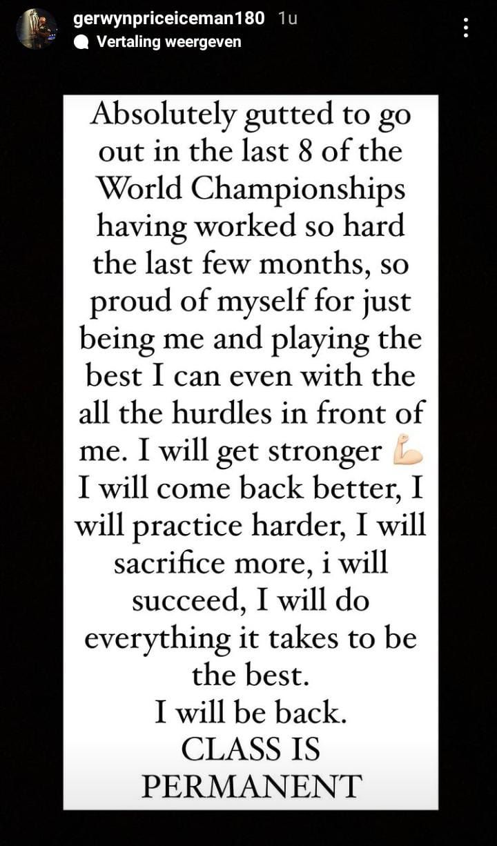 Price blasts 'cheats' after exit at World Darts Championship