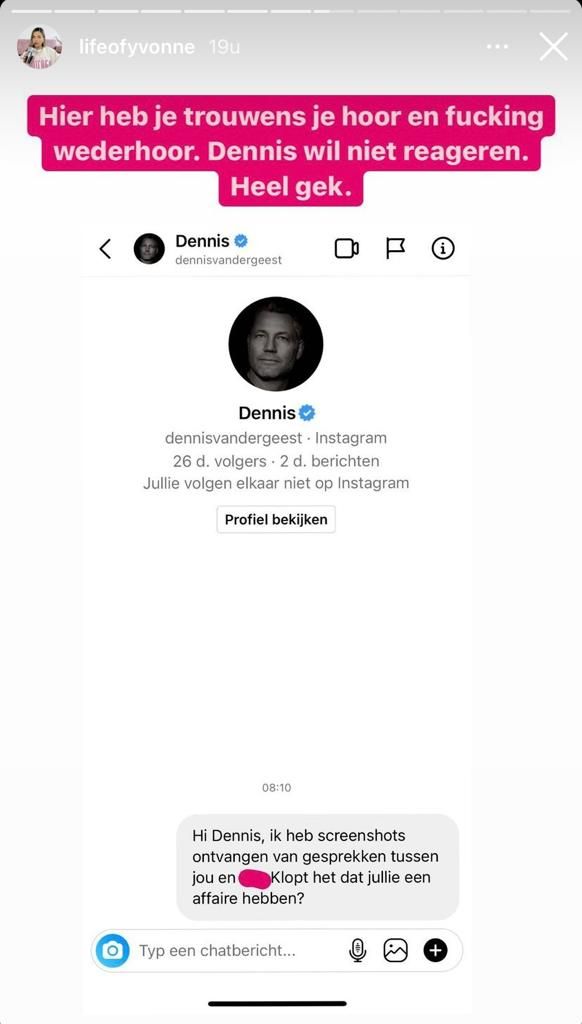 Gerucht Dennis van der Geest zou vreemdgaan met stewardess en ze zou zwanger zijn