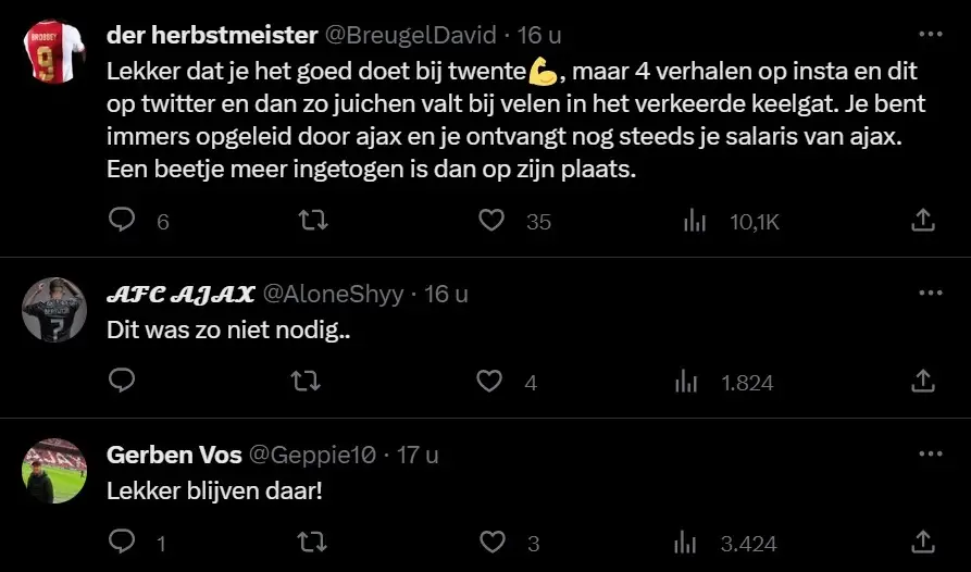 Ajax-fans woest op fanatiek juichende Ünüvar: 