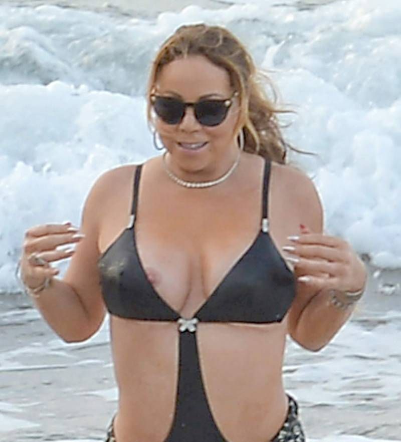Mariah Carey heeft een nipslip in Hawaii