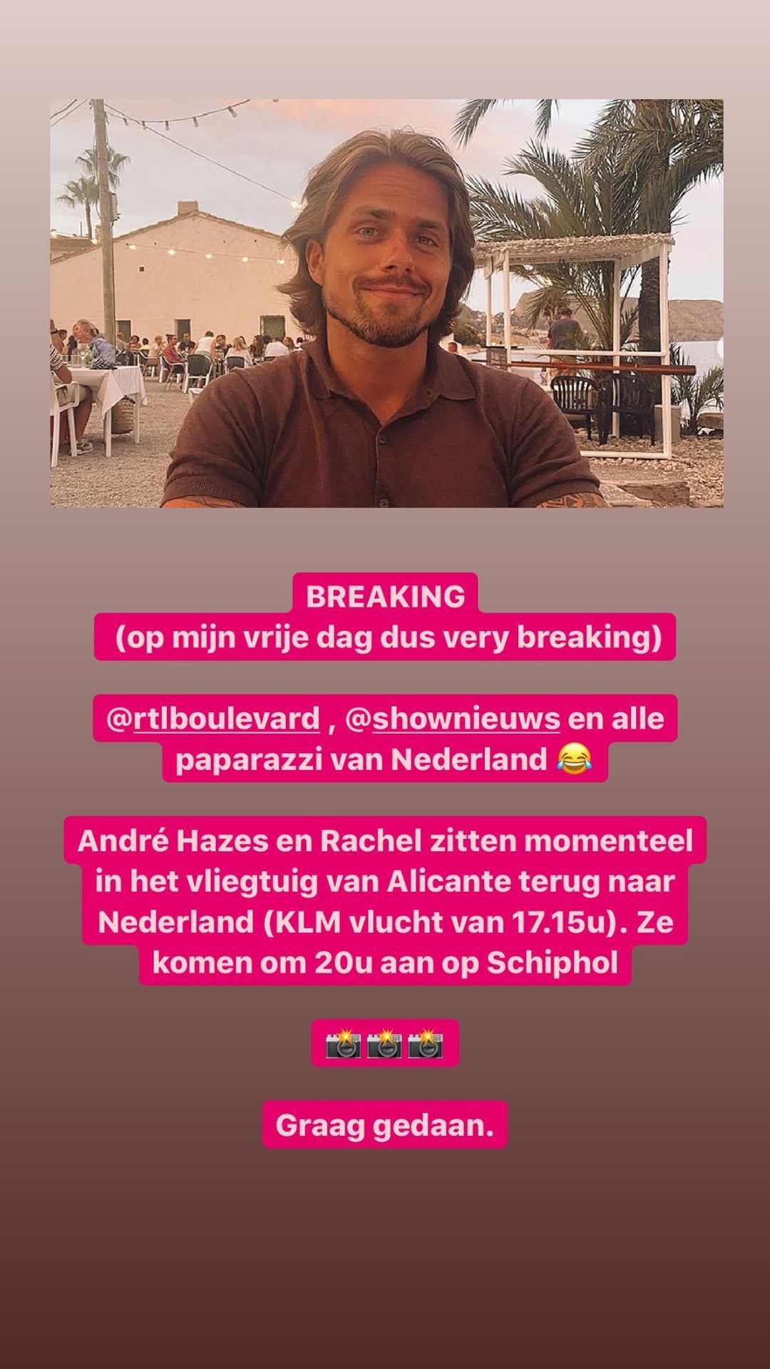 Britney Spears achtige toestanden op Schiphol bij terugkeer Andre Hazes