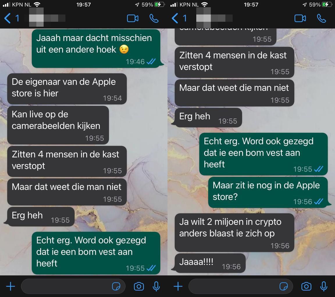 Verdachte gijzeling Apple Store is 27-jarige Amsterdammer die 200 euro aan crypto eiste