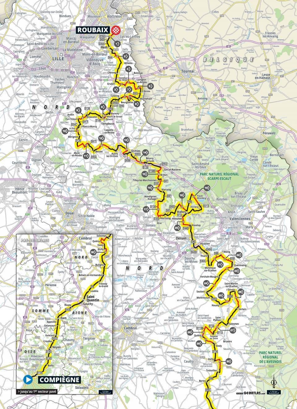 Voorbeschouwing Parijs-Roubaix mannen 2022 | Na een natte editie nu stofhappen, met MvdP en WvA