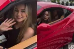 Vrouw mag eens rijden met de Ferrari van manlief en... regelt meteen de echtscheiding