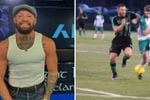 Plots duikt Conor McGregor op tijdens een voetbalmatch, waar hij "kaken en neuzen breekt"