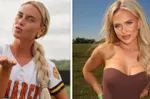 'Knapste softbalspeelster ter wereld' trekt een bikini aan en vangt doodleuk (met haar blote handen) een dikke katvis