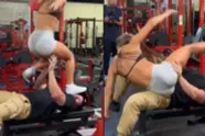 Oud maar goud - Bodybuilder heeft tien hechtingen nodig nadat 'stunt' in de fitness fout gaat