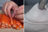 Mensen willen nooit nog krabsticks eten nadat ze video over productieproces zien