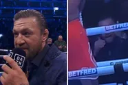 Boksfans noemen Conor McGregor een 'halve gare' nadat hij ringside schaduwbokst