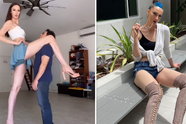 Maak kennis met Ekaterina, het 'langste model ter wereld', met benen waar geen einde aan komt (foto's)