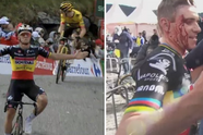 Koning Remco spurt TDF-winnaar uit het wiel en wint in de Vuelta, maar gaat ook keihard op zijn gezicht