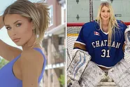 Knapste ijshockeyspeelster ter wereld laat het zwembadwater koken met gloeiendhete foto's