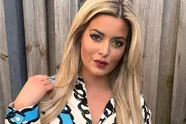 Een zwangerschapsfoto van Temptation-Milou in haar Eva-kostuum, da's best fascinerend